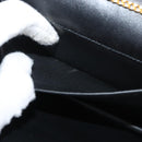 Christian Dior Chain Shoulder Bag Leather Black Gold Auth 176389A-12