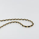 CHANEL Matelassé Ketting Schoudertas Lamsleer Zwart Goud CC Authenticatie 176391-8
