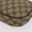 GUCCI GG Supreme Web Sherry Line Bag PVC Beige Gold 007 58 6112 Auth 176401-15