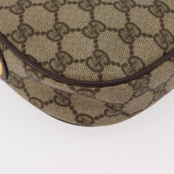 GUCCI GG Supreme Web Sherry Line Bag PVC Beige Gold 007 58 6112 Auth 176401