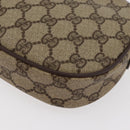 GUCCI GG Supreme Web Sherry Line Bag PVC Beige Gold 007 58 6112 Auth 176401-17