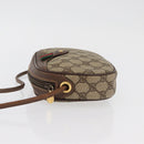 GUCCI GG Supreme Web Sherry Line Bag PVC Beige Gold 007 58 6112 Auth 176401-4