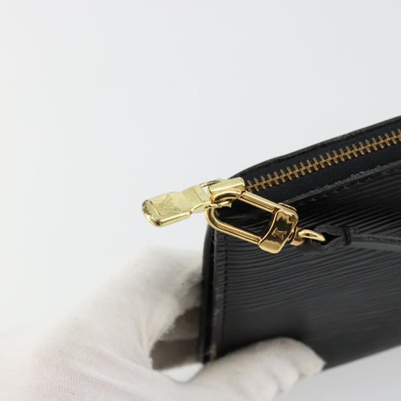 LOUIS VUITTON Epi Pochette Accessoires Pouch Black M52982 LV Auth 176403A