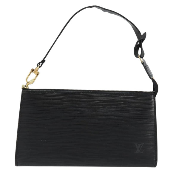 LOUIS VUITTON Epi Pochette Accessoires Pouch Black M52982 LV Auth 176403A