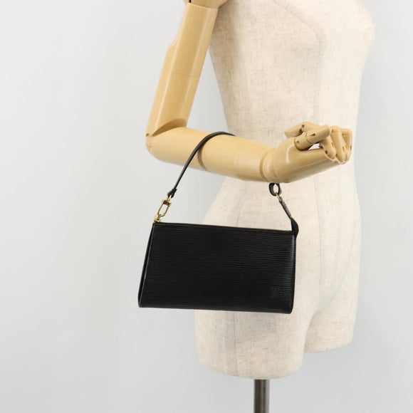LOUIS VUITTON Epi Pochette Accessoires Pouch Black M52982 LV Auth 176403A