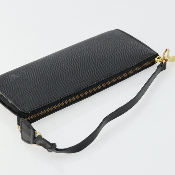 LOUIS VUITTON Epi Pochette Accessoires Pouch Black M52982 LV Auth 176403A