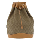 GUCCI GG Canvas Purse Shoulder Bag Beige Gold Auth 176405-13