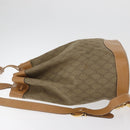 GUCCI GG Canvas Purse Shoulder Bag Beige Gold Auth 176405-4