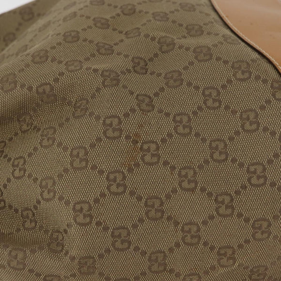 GUCCI GG Canvas Purse Shoulder Bag Beige Gold Auth 176405