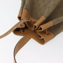 GUCCI GG Canvas Purse Shoulder Bag Beige Gold Auth 176405-7