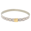 LOUIS VUITTON Damier Azur Ceinture Carre Belt 40.2"" M9678 LV Auth 176407-1
