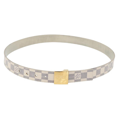 LOUIS VUITTON Damier Azur Ceinture Carre Belt 40.2"" M9678 LV Auth 176407