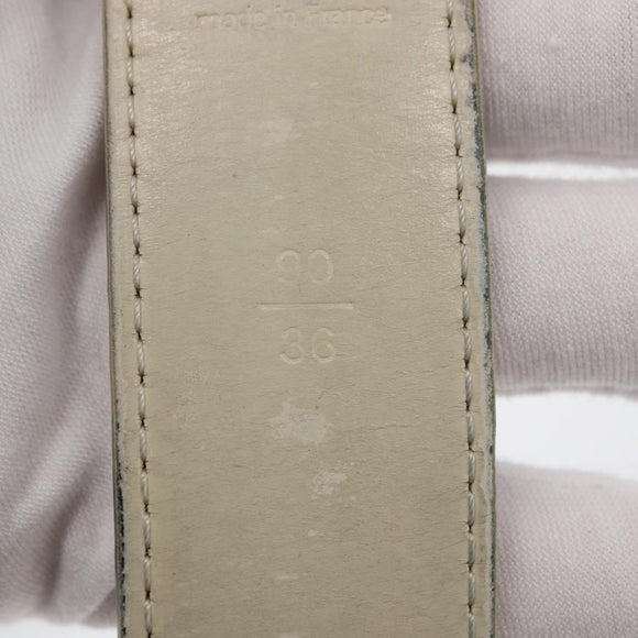 LOUIS VUITTON Damier Azur Ceinture Carre Belt 40.2"" M9678 LV Auth 176407