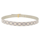 LOUIS VUITTON Damier Azur Ceinture Carre Belt 40.2"" M9678 LV Auth 176407-2