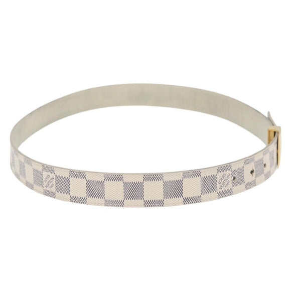 LOUIS VUITTON Damier Azur Ceinture Carre Belt 40.2"" M9678 LV Auth 176407