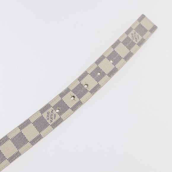 LOUIS VUITTON Damier Azur Ceinture Carre Belt 40.2"" M9678 LV Auth 176407