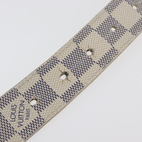 LOUIS VUITTON Damier Azur Ceinture Carre Belt 40.2"" M9678 LV Auth 176407