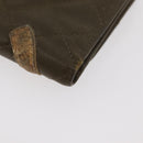 CHANEL Cambon Line Bifold Wallet Embossed leather Khaki CC Auth 176408-16