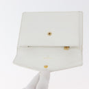 CHANEL Pouch Caviar Skin White Gold CC Auth 176409A-9