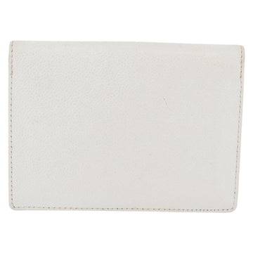 CHANEL Pouch Caviar Skin White Gold CC Auth 176409A - 0