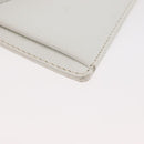 CHANEL Pouch Caviar Skin White Gold CC Auth 176409A-8