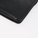 CHANEL Long Wallet Leather Black CC Auth 176410-11