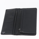 CHANEL Long Wallet Leather Black CC Auth 176410-13