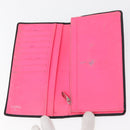 CHANEL Cambon Line Long Wallet Lamb Skin Black CC Auth 176412-12
