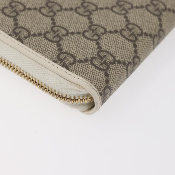 GUCCI Horsebit Long Wallet PVC Beige Gold 621889 Auth 176415A