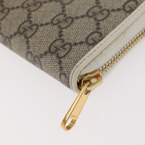 GUCCI Horsebit Long Wallet PVC Beige Gold 621889 Auth 176415A
