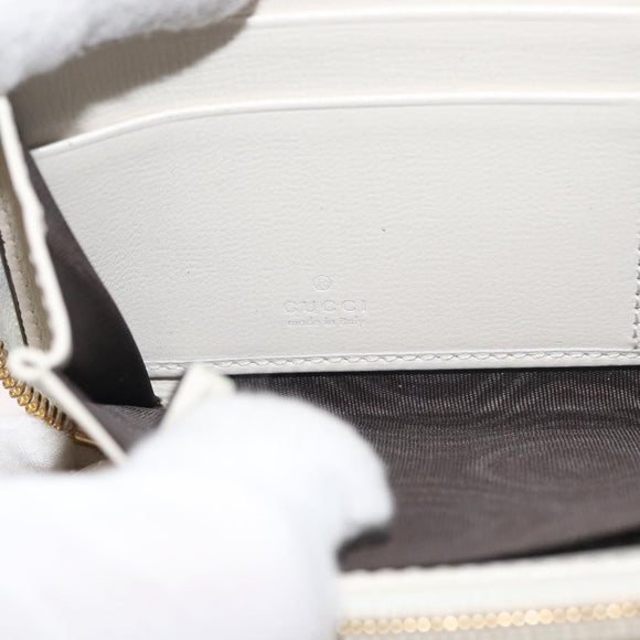 GUCCI Horsebit Long Wallet PVC Beige Gold 621889 Auth 176415A