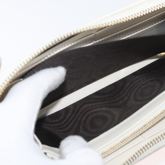 GUCCI Horsebit Long Wallet PVC Beige Gold 621889 Auth 176415A
