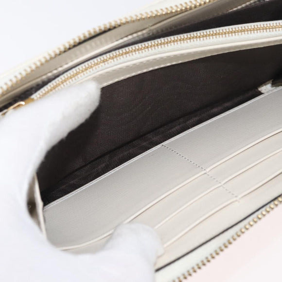 GUCCI Horsebit Long Wallet PVC Beige Gold 621889 Auth 176415A