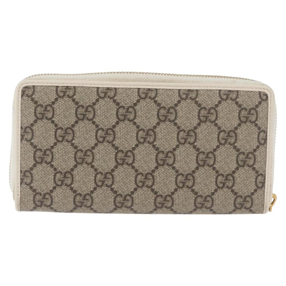 GUCCI Horsebit Long Wallet PVC Beige Gold 621889 Auth 176415A