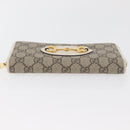 GUCCI Horsebit Long Wallet PVC Beige Gold 621889 Auth 176415A-6