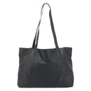 CHANEL Tote Bag Coated Canvas Black CC Auth 176418-2