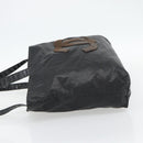 CHANEL Tote Bag Coated Canvas Black CC Auth 176418-3