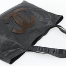 CHANEL Tote Bag Coated Canvas Black CC Auth 176418-6