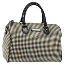 Polo Ralph Lauren Hand Bag Leather PVC Black Silver Auth 176420A-1
