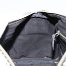 Polo Ralph Lauren Hand Bag Leather PVC Black Silver Auth 176420A-20