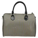Polo Ralph Lauren Hand Bag Leather PVC Black Silver Auth 176420A-2