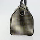 Polo Ralph Lauren Hand Bag Leather PVC Black Silver Auth 176420A-4