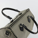 Polo Ralph Lauren Hand Bag Leather PVC Black Silver Auth 176420A-6