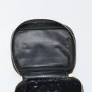 CHANEL Vanity Hand Bag Caviar Skin Black Gold CC Auth 176421-16