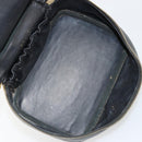 CHANEL Vanity Hand Bag Caviar Skin Black Gold CC Auth 176421-18