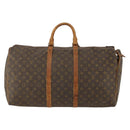 LOUIS VUITTON Monogram Keepall 55 Boston Bag M41424 LV Auth 176422-13