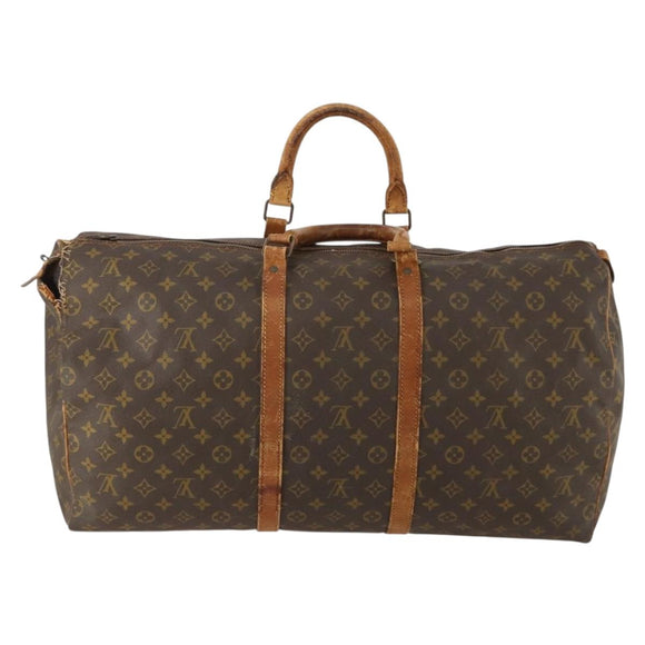 LOUIS VUITTON Monogram Keepall 55 Boston Bag M41424 LV Auth 176422