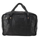 LOEWE Anagram Boston Bag Leather Black Gold Auth 176423-13