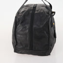 LOEWE Anagram Boston Bag Leather Black Gold Auth 176423-4