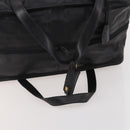 LOEWE Anagram Boston Bag Leather Black Gold Auth 176423-7